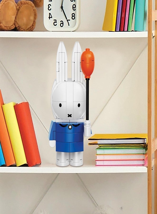 Brickcraft Miffy with Balloon Building Block Set 100-Piece Cute Bunny Figure in Blue Dress Holiday Christmas Toy Gift for Kids Collectors Fans Ages 8+ Festive DIY Brick Kit for Holiday Fun - Image 4